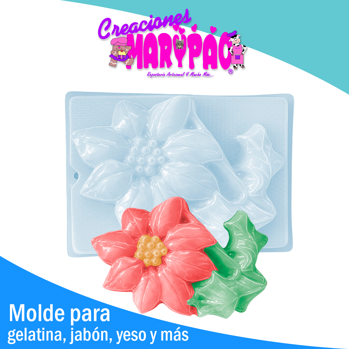 Molde Nochebuena Navidad Gelatinas Yeso