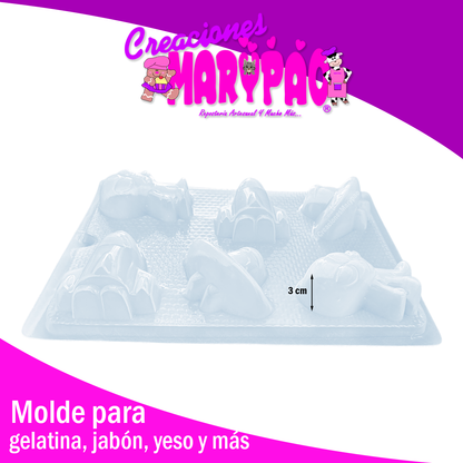 Molde Ovni Cohete Marcianito Espacio Jabones Gelatinas Figuras de Yeso
