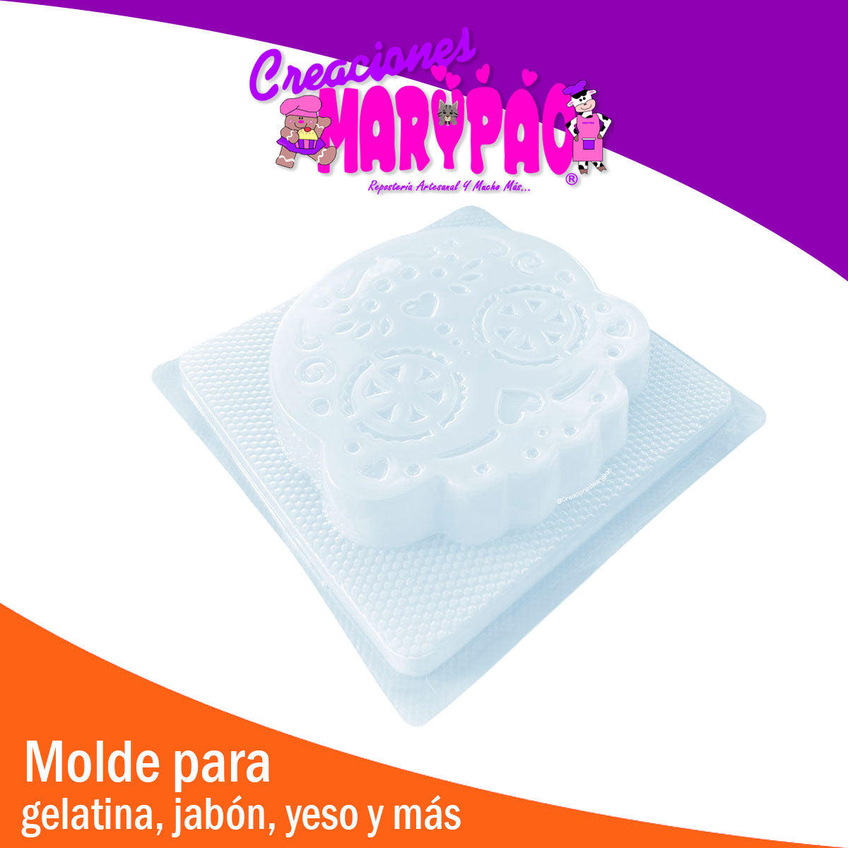 Molde Para Gelatina Calavera Dientes Día De Muertos