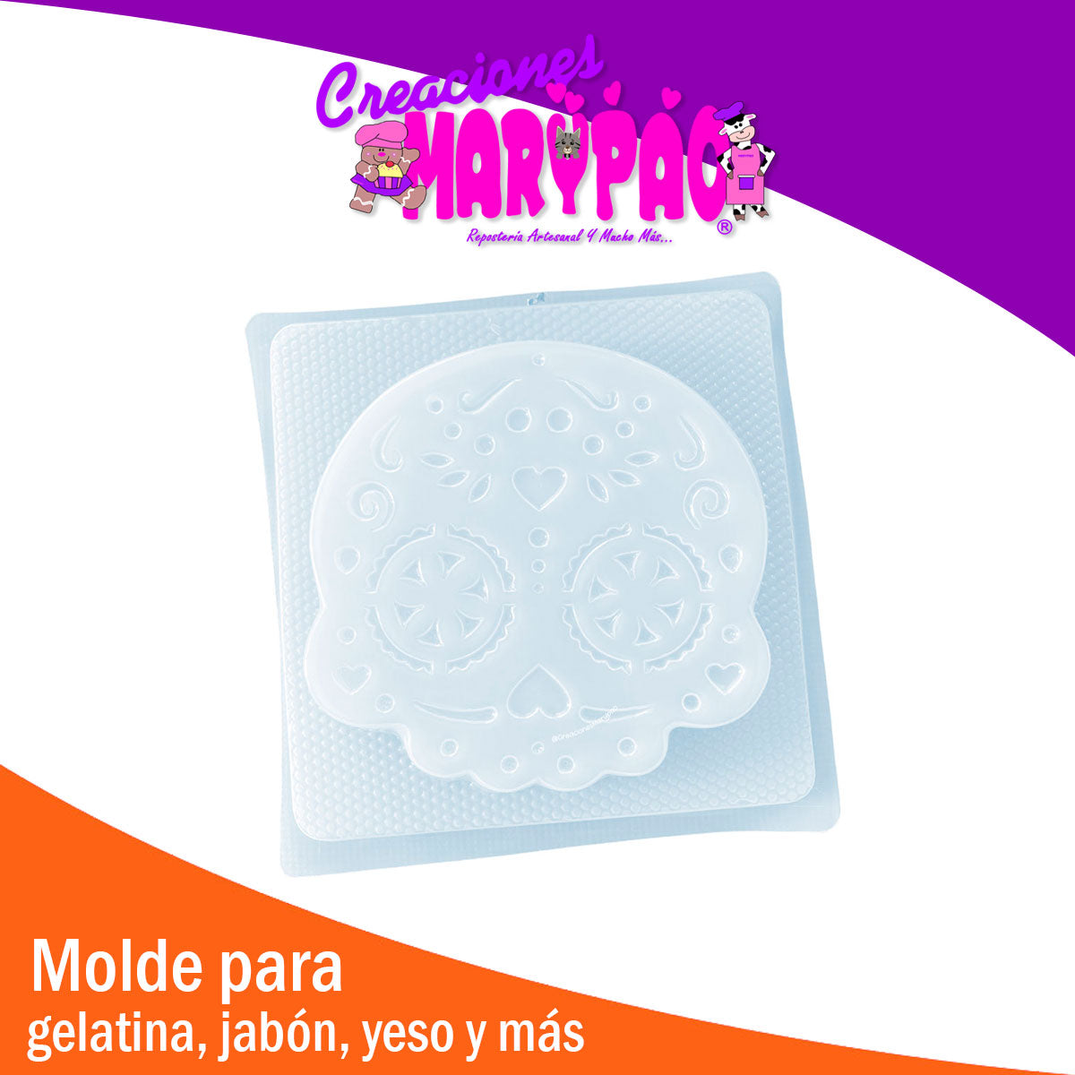 Molde Para Gelatina Calavera Dientes Día De Muertos