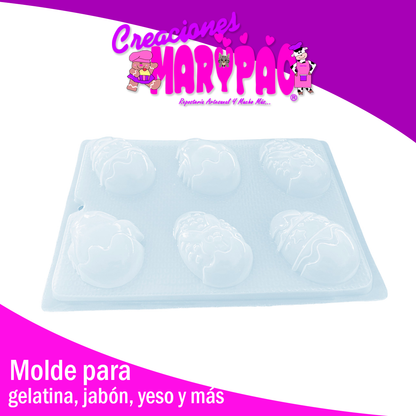 Molde Para Gelatina Huevo Pascua Huevito ✨🐰