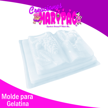 Molde Para Gelatina Libro Con Uvas Comunión
