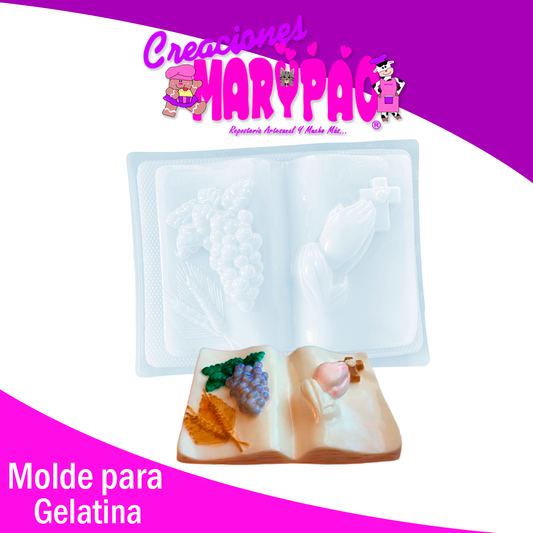Molde Para Gelatina Libro Con Uvas Comunión