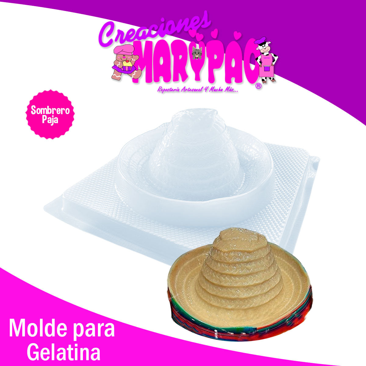 Molde Para Gelatina Sombrero De Paja