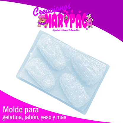 Molde Virgen Gelatinas Jabones Yesitos Velas