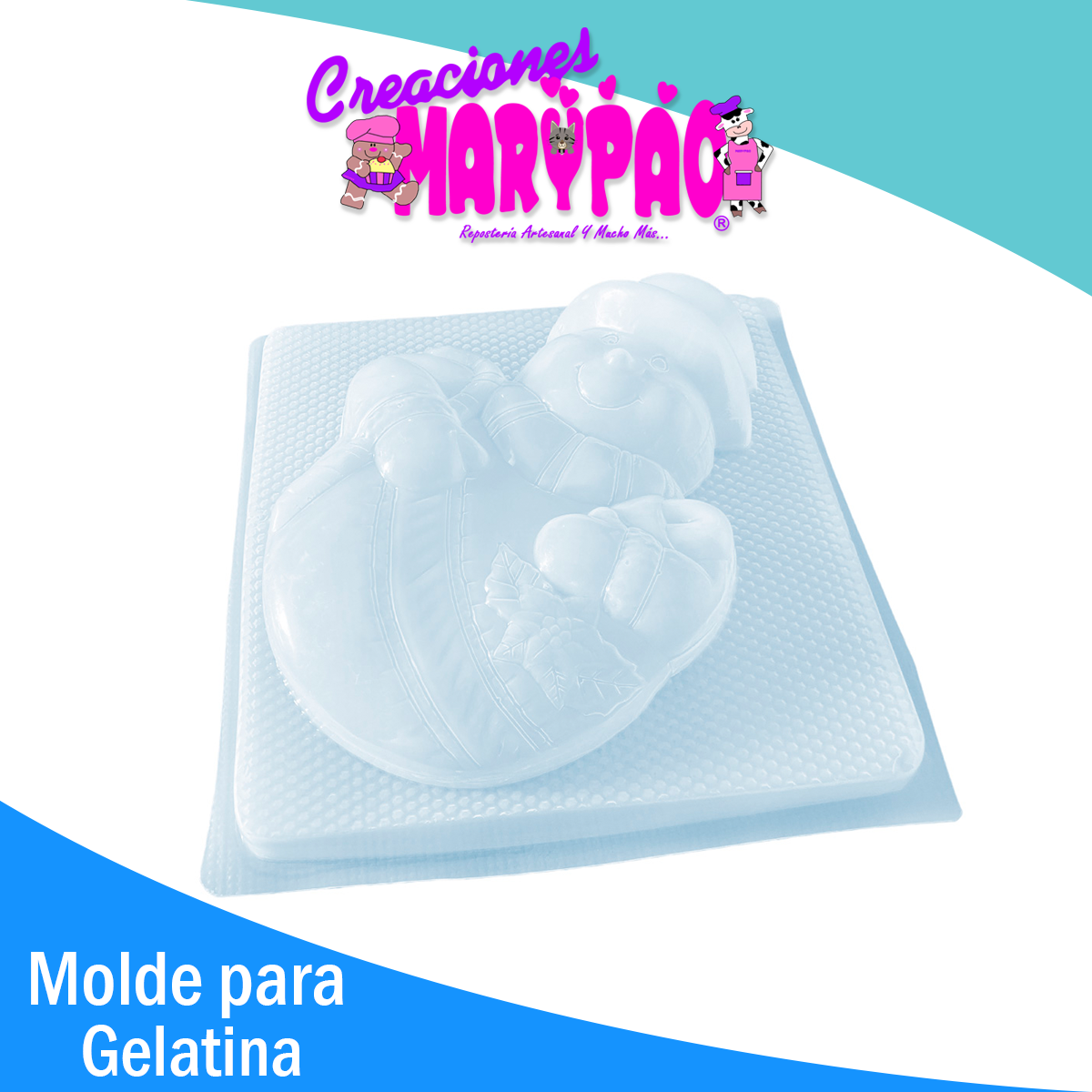 Molde Para Gelatinas Muñeco De Nieve Navidad