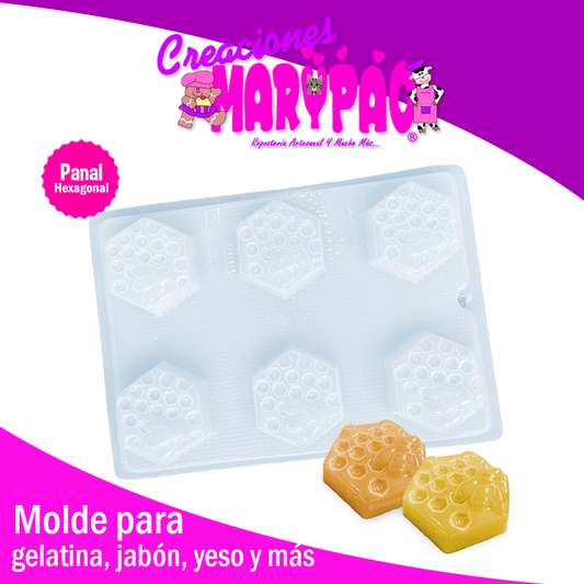 Molde Para Jabones Terapéuticos Spa Panal De Abeja Miel