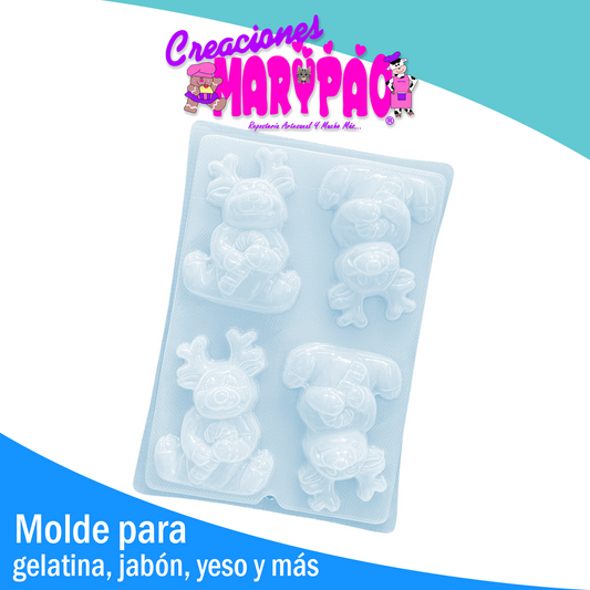 Molde Reno 2022 Navidad Velas Jabones Gelatinas