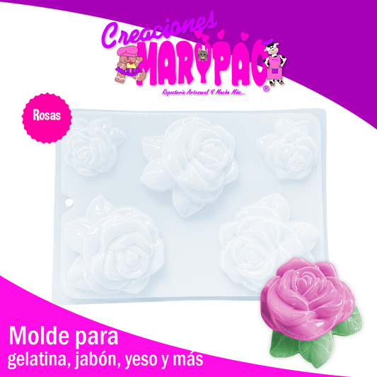 Molde Rosas Mod. 7 Jabón Gelatina Gomita Día De La Madre