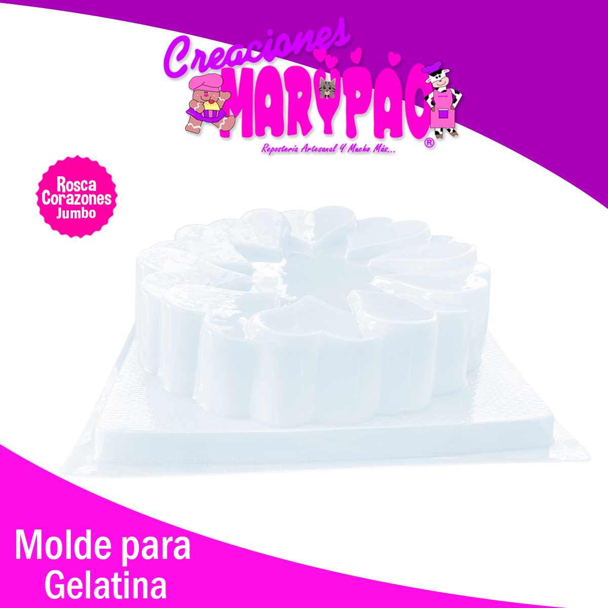 Molde Para Gelatina Rosca Corazon Jumbo