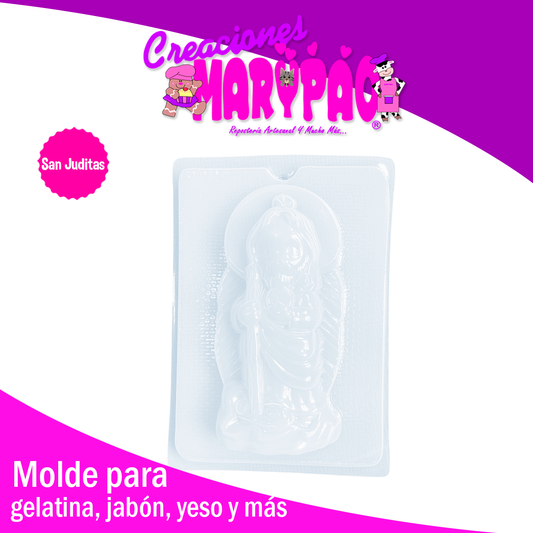 Molde San Judas Para Gelatinas Figuras De Yeso Vela