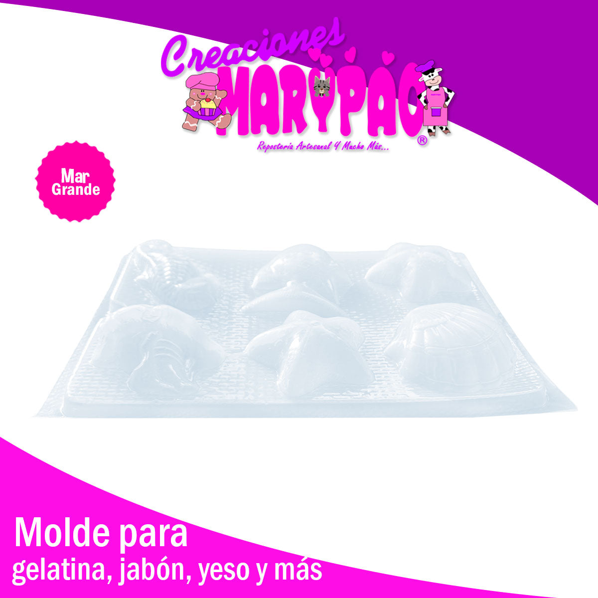 Molde Mar Modelo 2 Jabón Chocolate Gomita Gelatinas