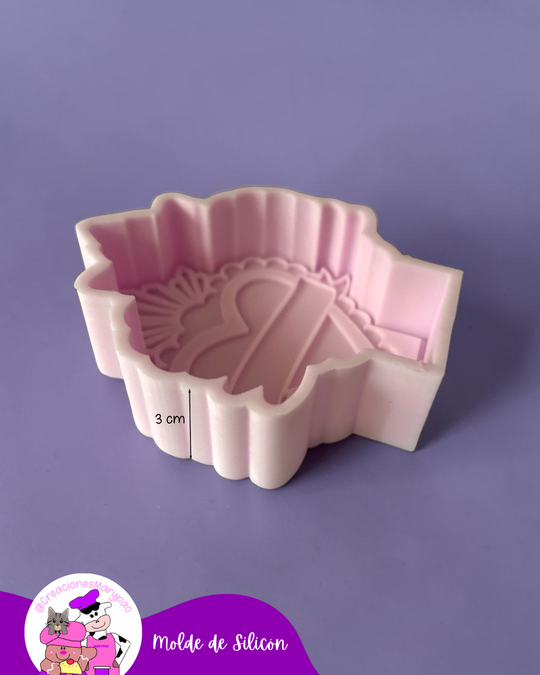 Molde de Silicón Corazón Milagritos Mexicanos Mod.2