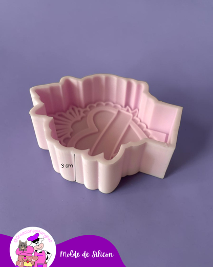 Molde de Silicón Corazón Milagritos Mexicanos Mod.2