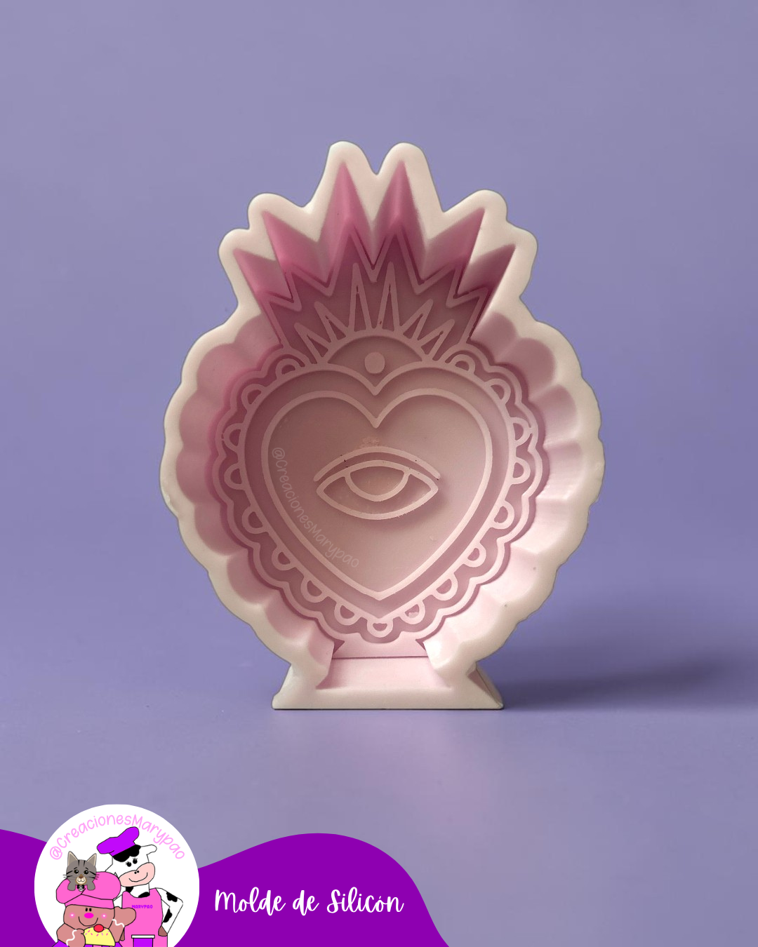 Molde de Silicón Corazón Milagritos Mexicanos Mod.3🧿