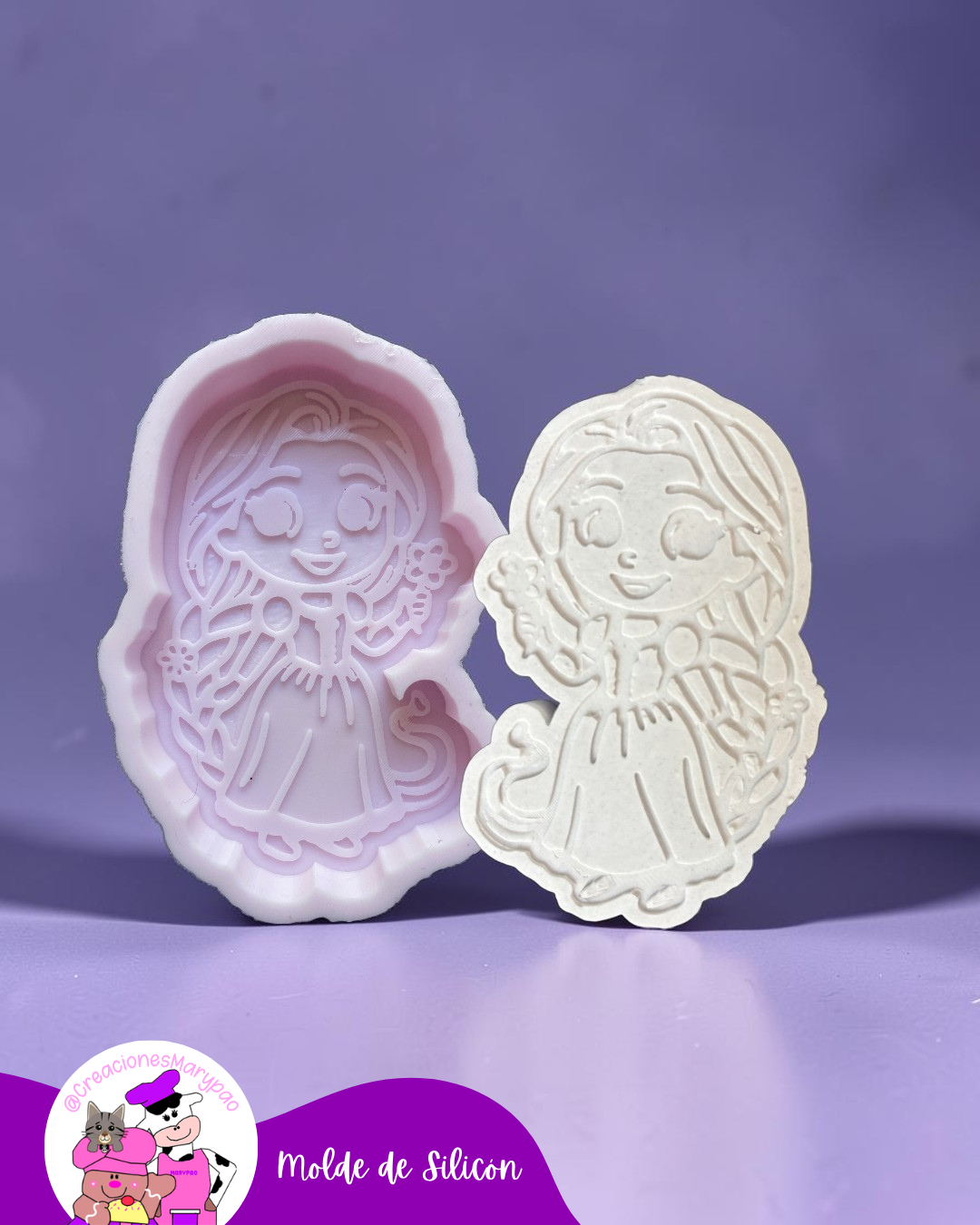 Moldes de Silicón Rapunzel Enredados Yesitos, Velas - 2 Modelos Disponibles