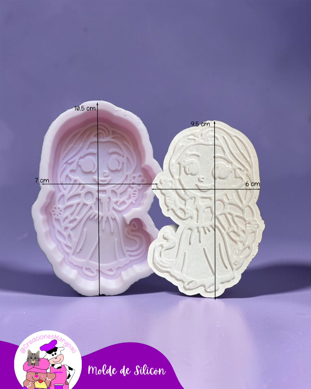 Moldes de Silicón Rapunzel Enredados Yesitos, Velas - 2 Modelos Disponibles