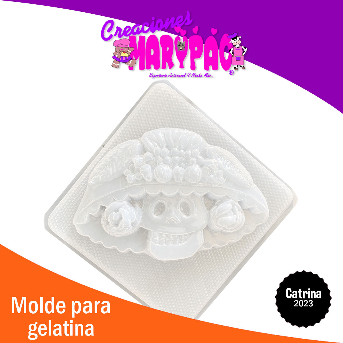 Molde Para Gelatina Catrina 2023 Día De Muertos