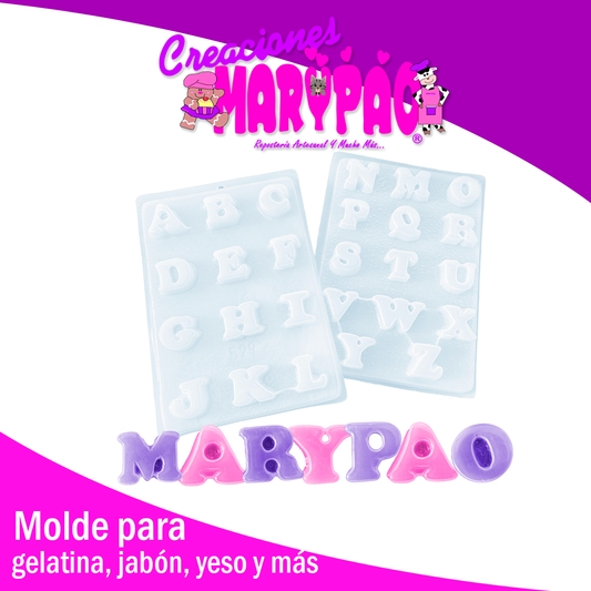 Moldes Abecedario Letras Jabón Chocolate Gomita Gelatinas