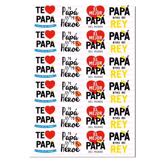 Transfer Para Gelatinas Día del Padre Te amo Papá