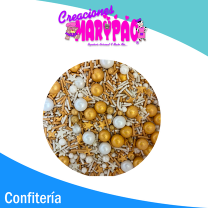 Sprinkles Mix Navidad Gold Granillo Confeti Comestible