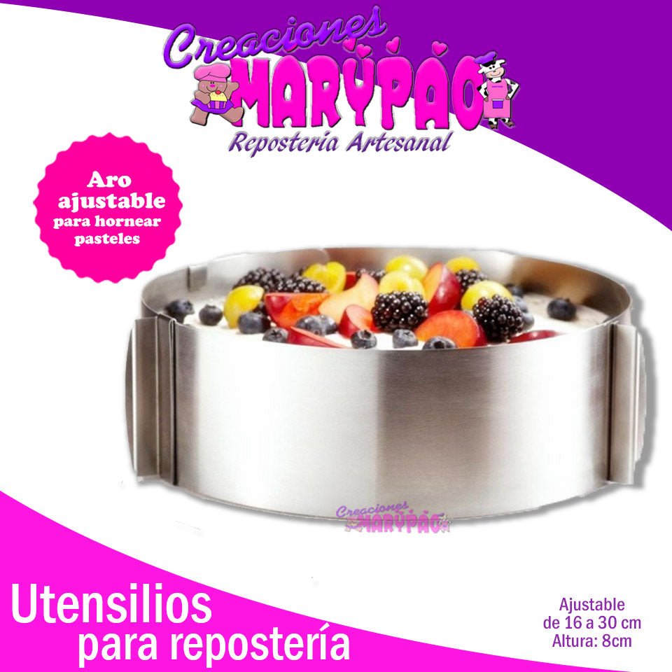 Aro Ajustable Para Pasteles Y Mousses - Creaciones Marypao