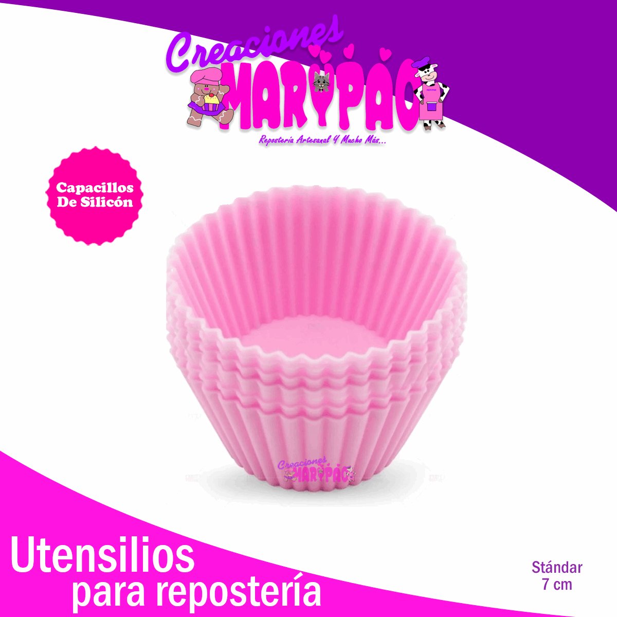 Capacillos De Silicón Para Cupcakes - Creaciones Marypao