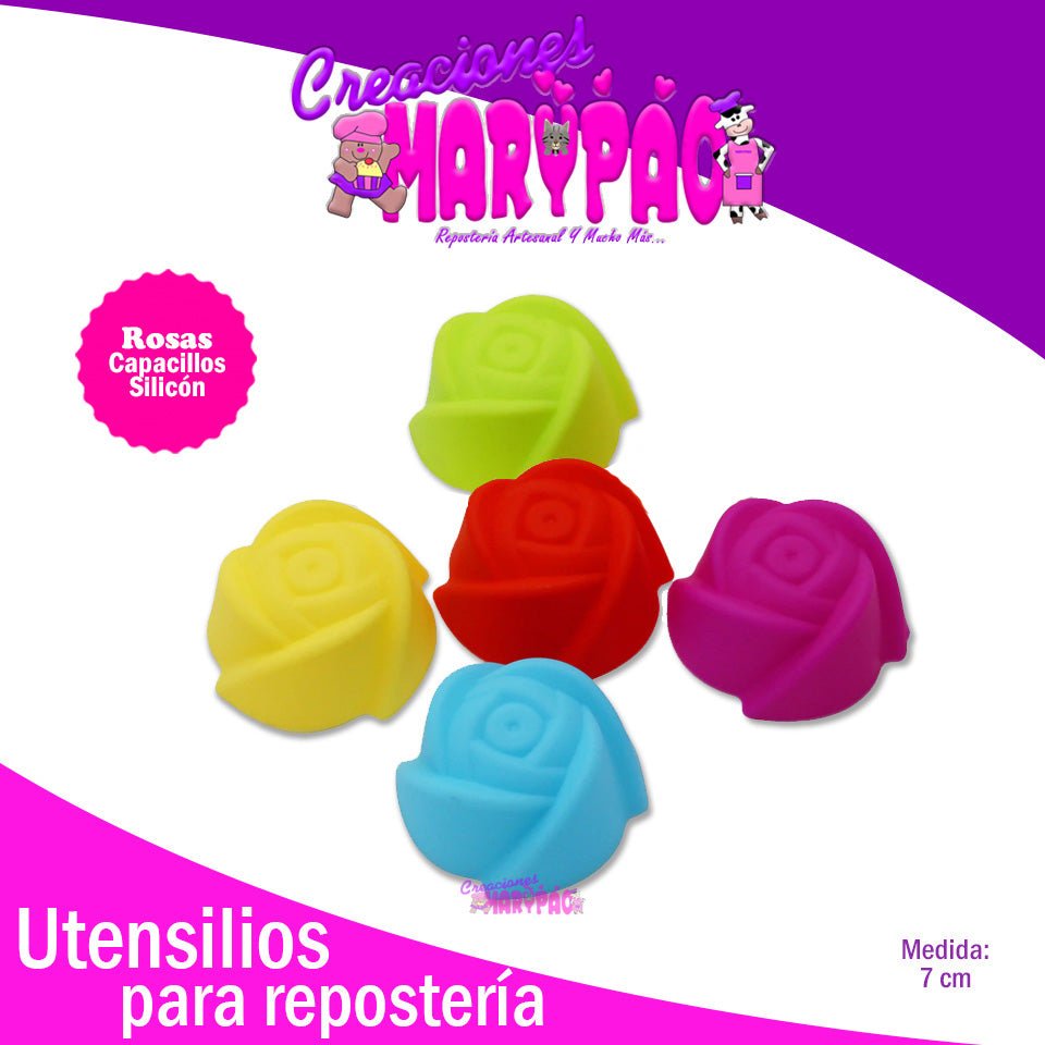 Capacillos De Silicón Rosas - Creaciones Marypao