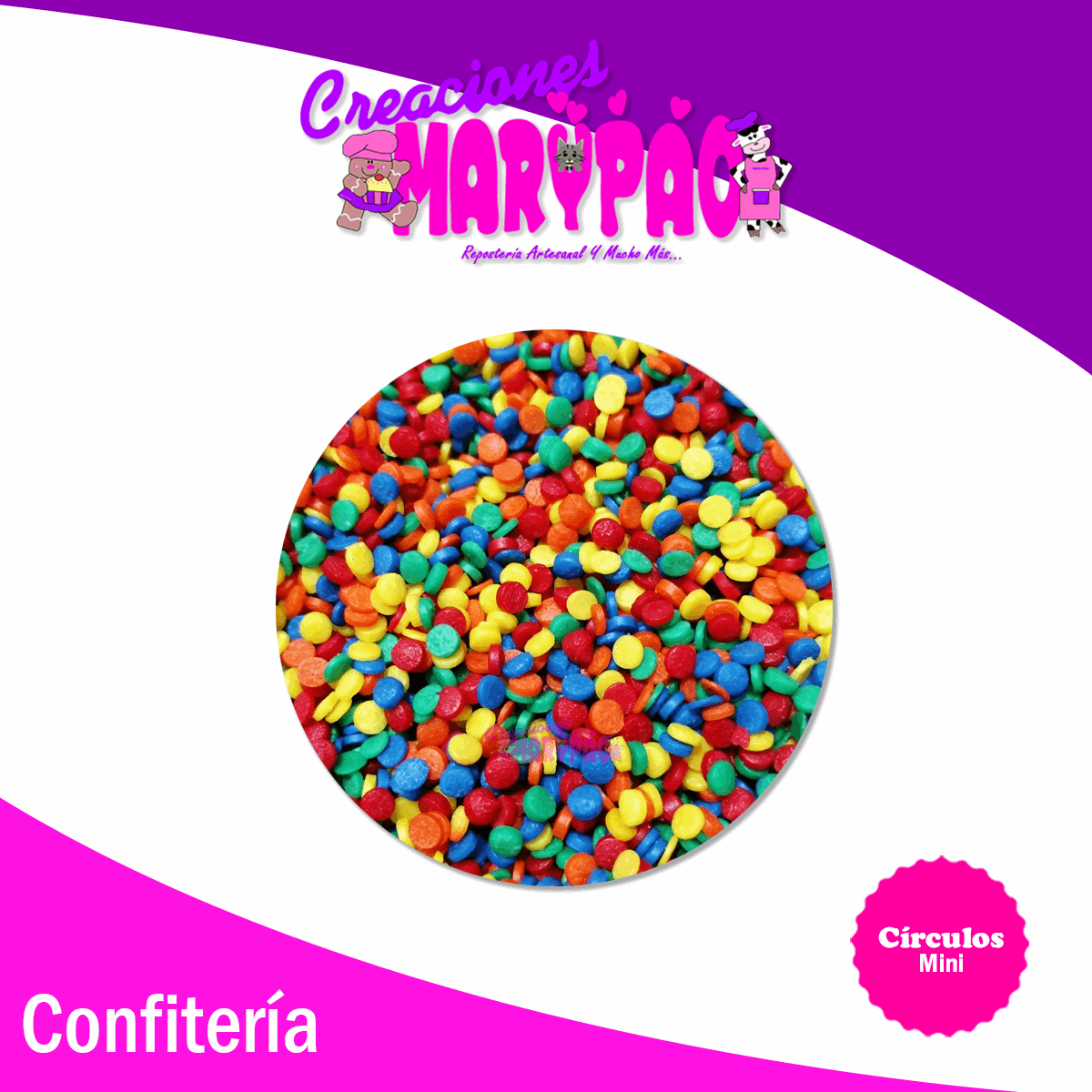 Confeti Comestible Círculos Mini - Creaciones Marypao