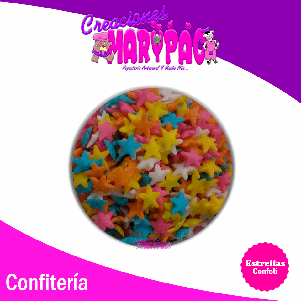 Confeti Comestible Estrellas - Creaciones Marypao