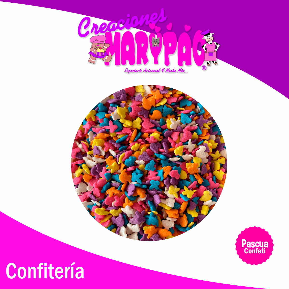 Confeti Comestible Pascua Conejitos y Patos