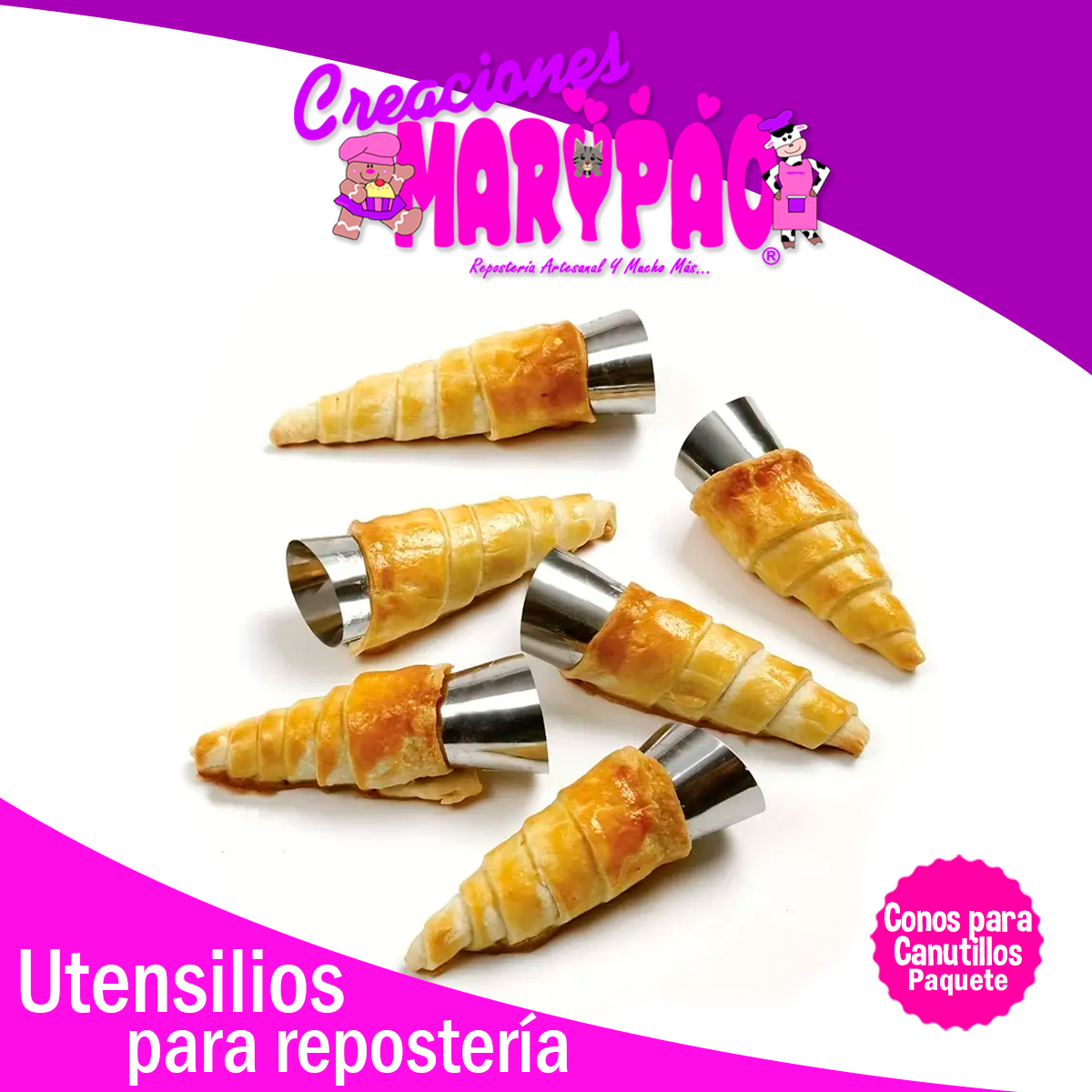Conos Para Canutillos Pack 6 Piezas