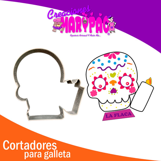 Cortador De Galletas Calavera Vela