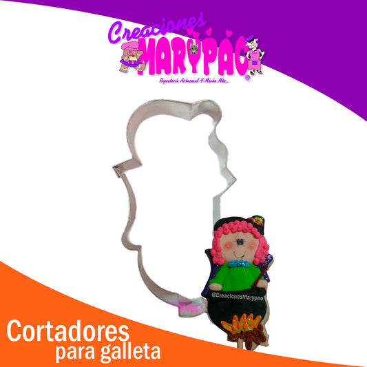 Cortador De Galletas Bruja Caldero