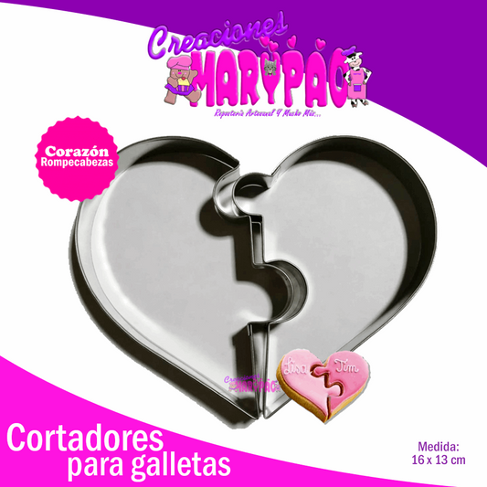 Cortador De Corazón Rompecabezas Febrero - Creaciones Marypao