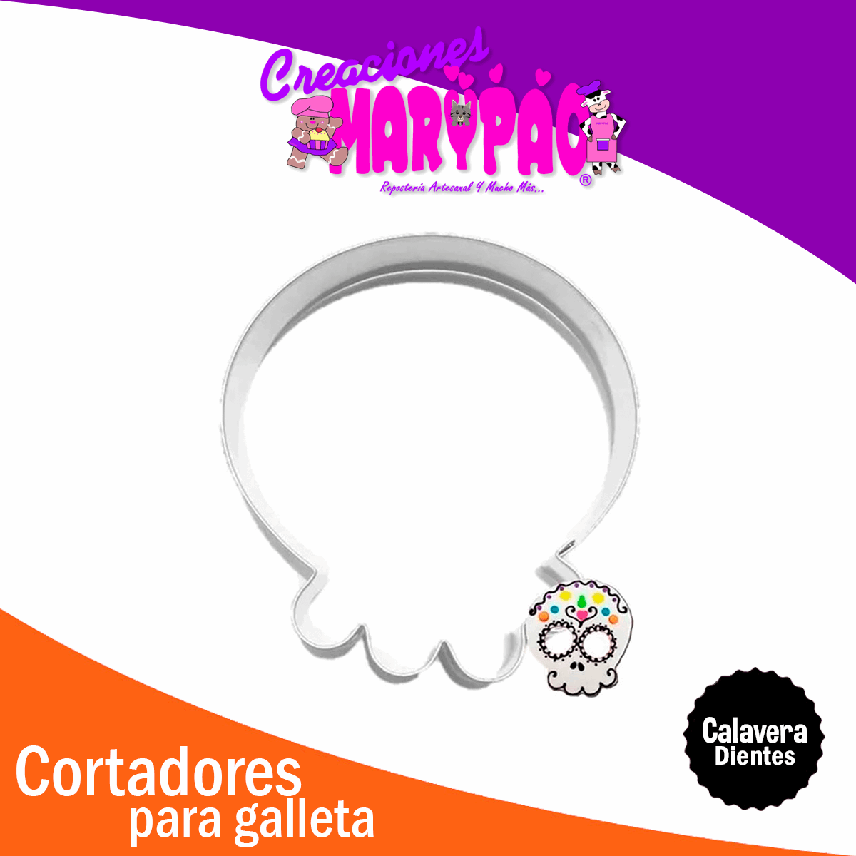 Cortador De Galleta Calavera Modelo 2