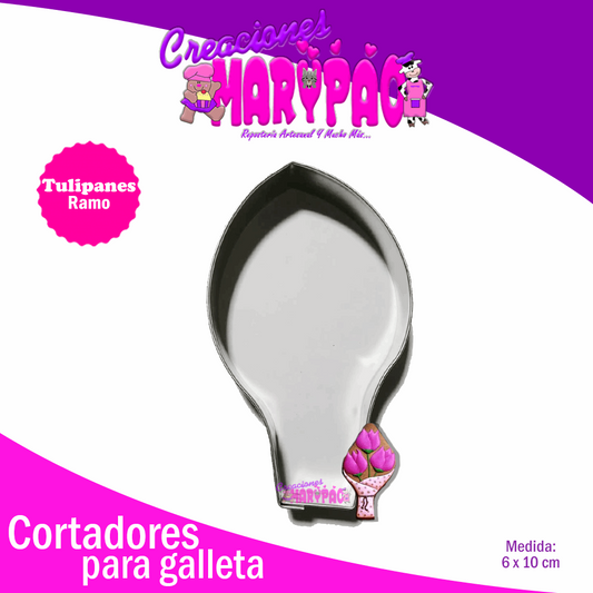 Cortador Para Galleta Tulipán Ramo - Creaciones Marypao