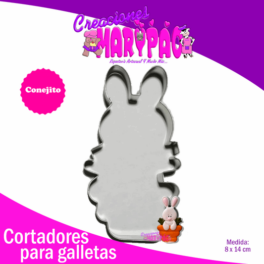 Cortador De Galleta Conejo Zanahoria Pascua - Creaciones Marypao