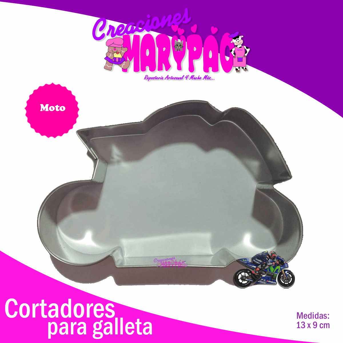 Cortador De Galleta Motos - Creaciones Marypao