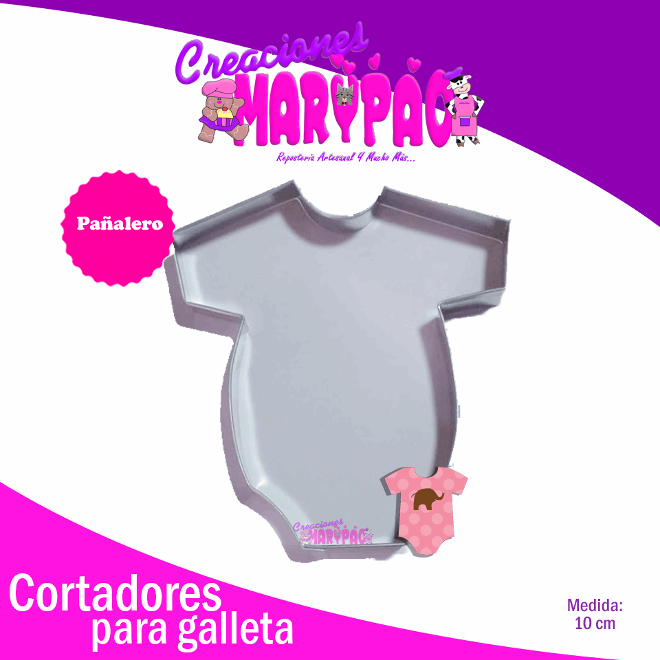 Cortador De Galletas Pañalero Baby Shower - Creaciones Marypao