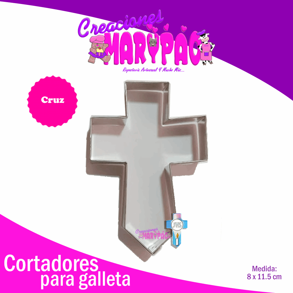 Cortador De Galletas Cruz - Creaciones Marypao