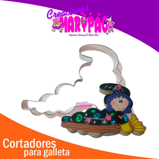 Cortador De Galletas Bruja Con Escoba