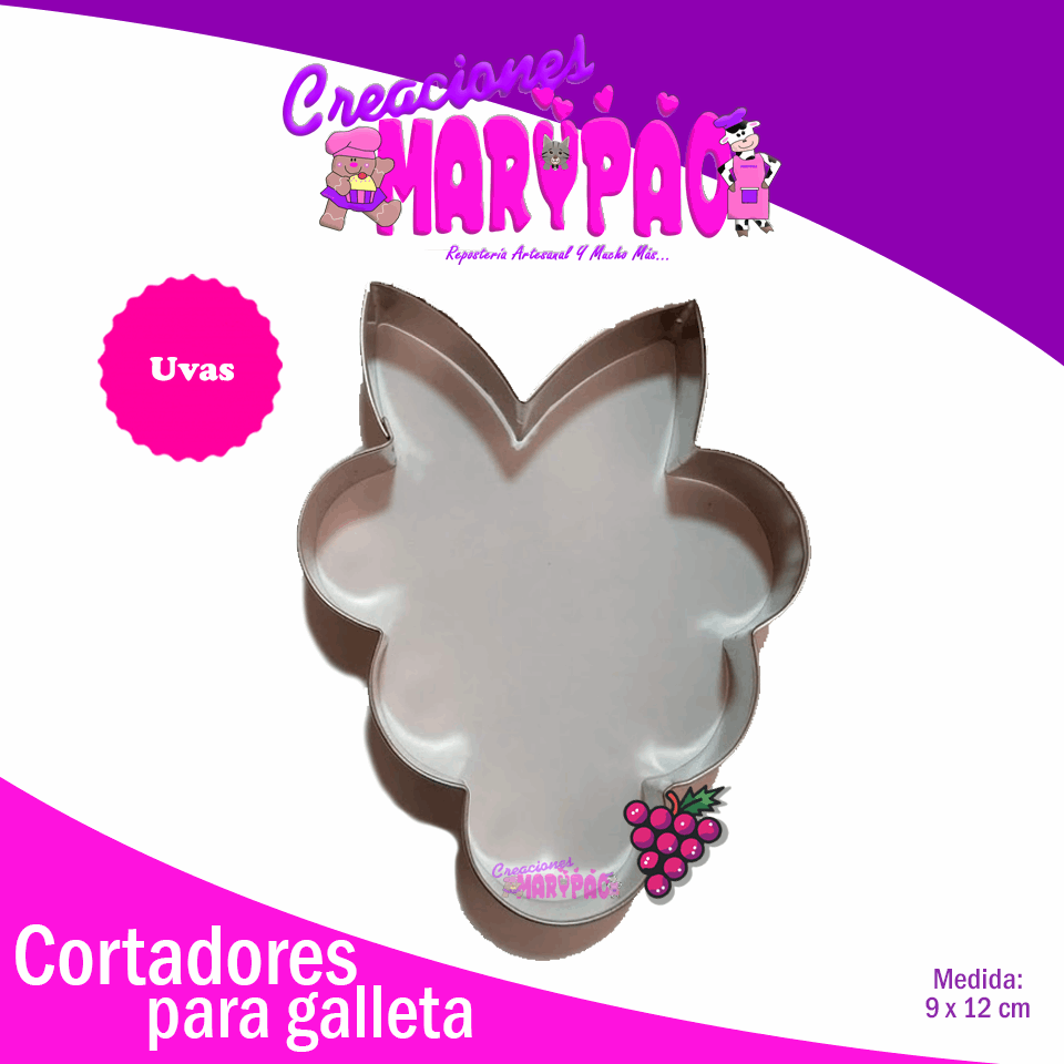 Cortador De Galletas Uvas - Creaciones Marypao