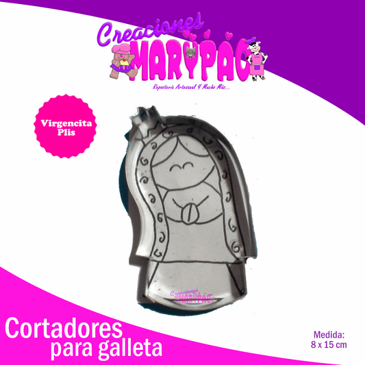 Cortador De Galletas Virgen Plis - Creaciones Marypao