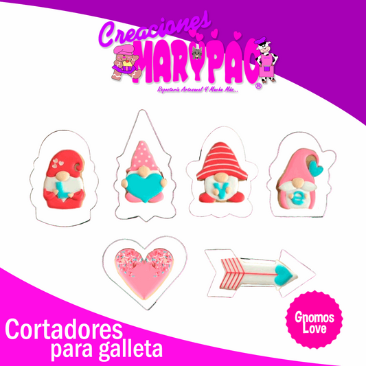 Cortadores De Galletas Gnomos Love 14 De Febrero