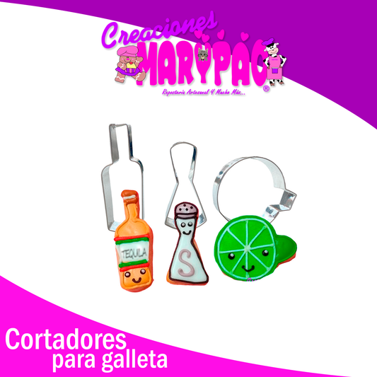 Cortadores Galletas Tequila Sal y Limon