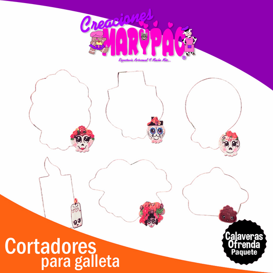 Cortadores De Galletas Calavera Vela Catrina Muertos