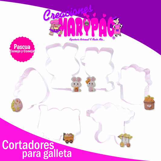 Cortadores De Galletas Pascua Conejos