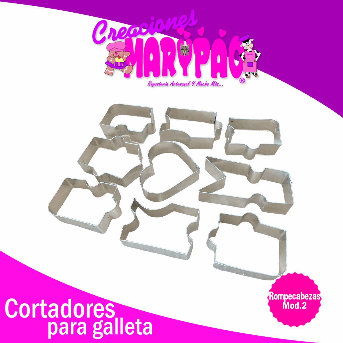 Cortadores Galletas Rompecabezas Amor