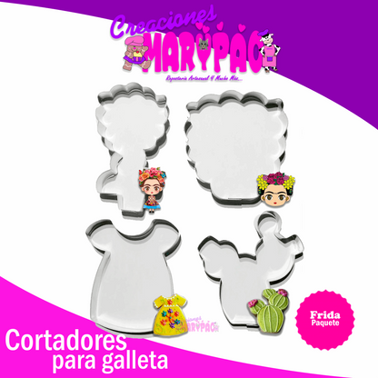 Cortadores Para Galletas Frida Fiestas Patrias México